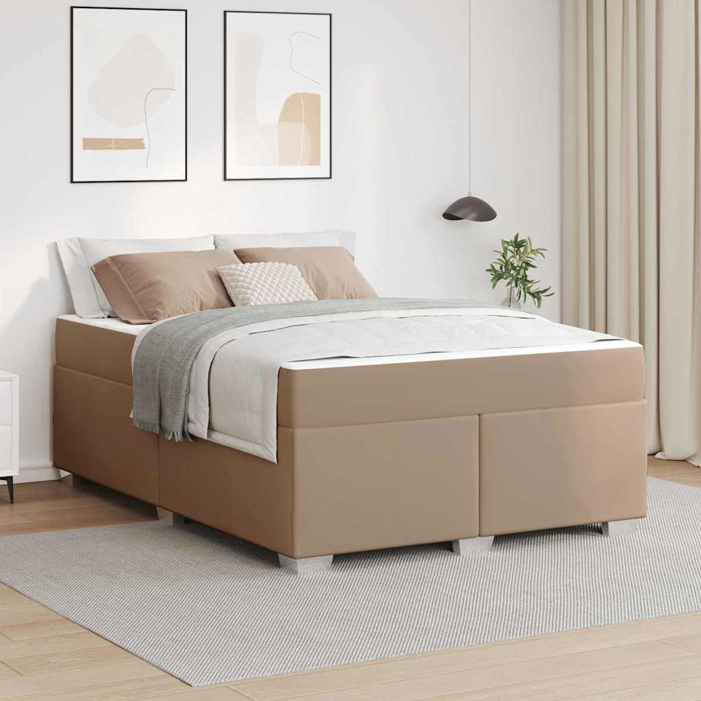 Bedframe met matras Cappuccino 160 x 200 cm Stof is nu te koop bij PeponiXL, paradijselijk wonen!