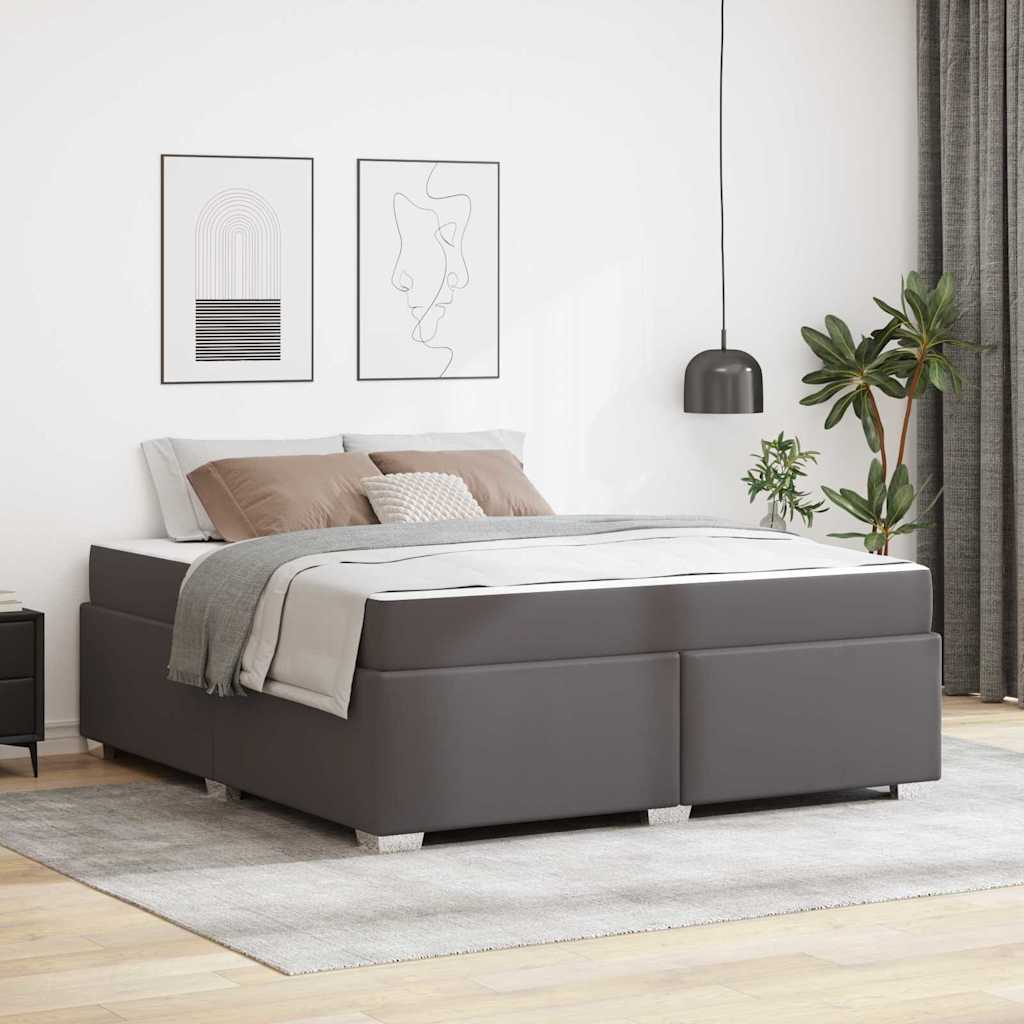 Bedframe met matras Grijs 180 x 200 cm Stof is nu te koop bij PeponiXL, paradijselijk wonen!