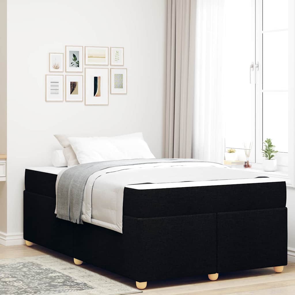 Bedframe met matras Zwart 120 x 200 cm Stof is nu te koop bij PeponiXL, paradijselijk wonen!