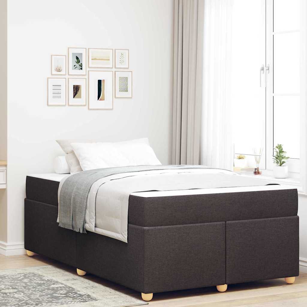 Bedframe met matras Donkerbruin 120 x 200 cm Stof is nu te koop bij PeponiXL, paradijselijk wonen!