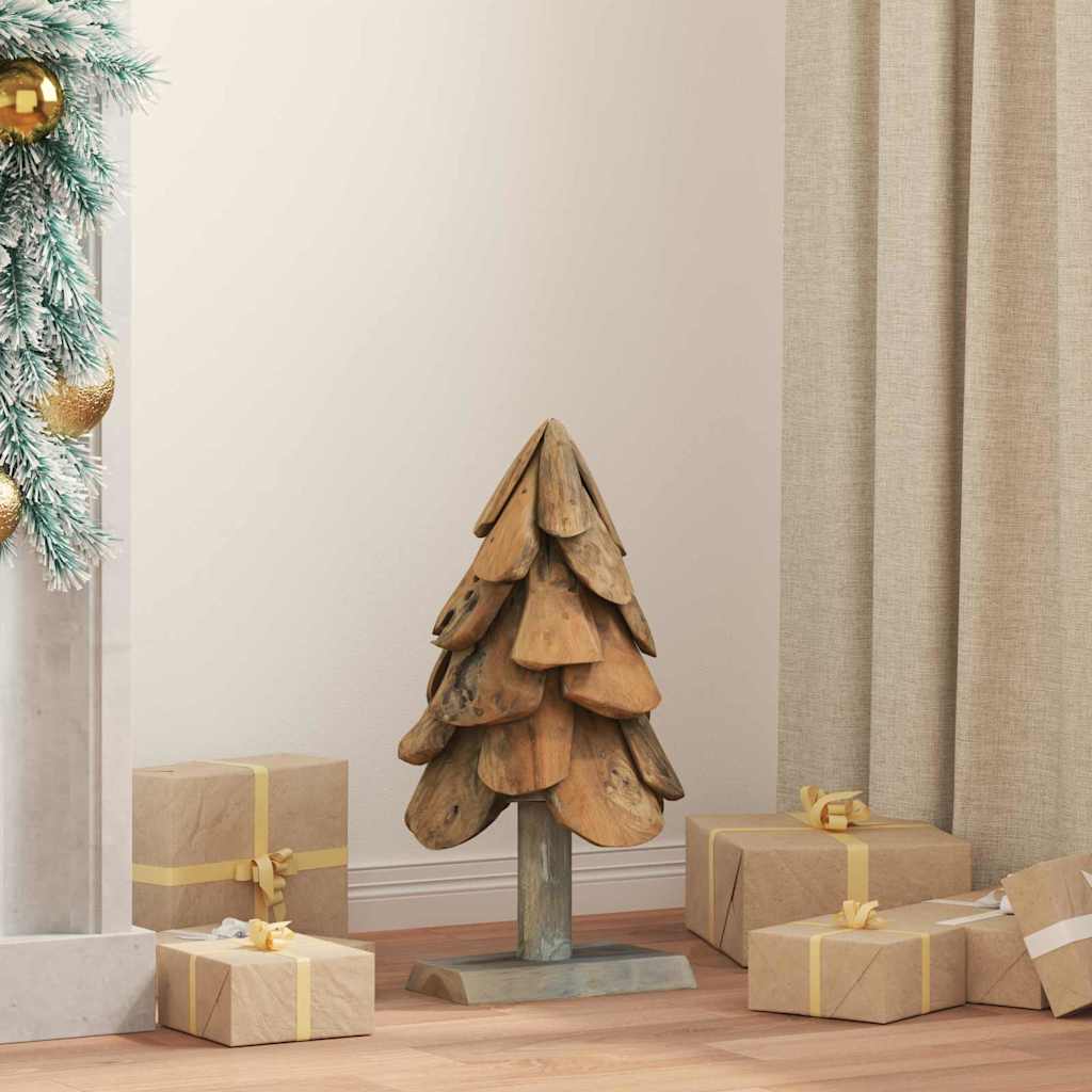Kerstboom met standaard Bruin 61 cm Massief teakhout is nu te koop bij PeponiXL, paradijselijk wonen!