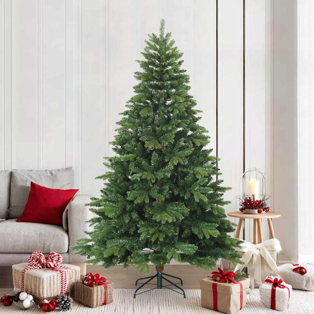 Kunstmatige Inklapbare Kerstboom Groen 210 cm PVC, PE en staal is nu te koop bij PeponiXL, paradijselijk wonen!