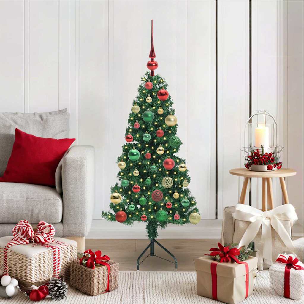 Hoek Kunstkerstboom met 150 LED Groen 120 cm PVC en Metaal is nu te koop bij PeponiXL, paradijselijk wonen!