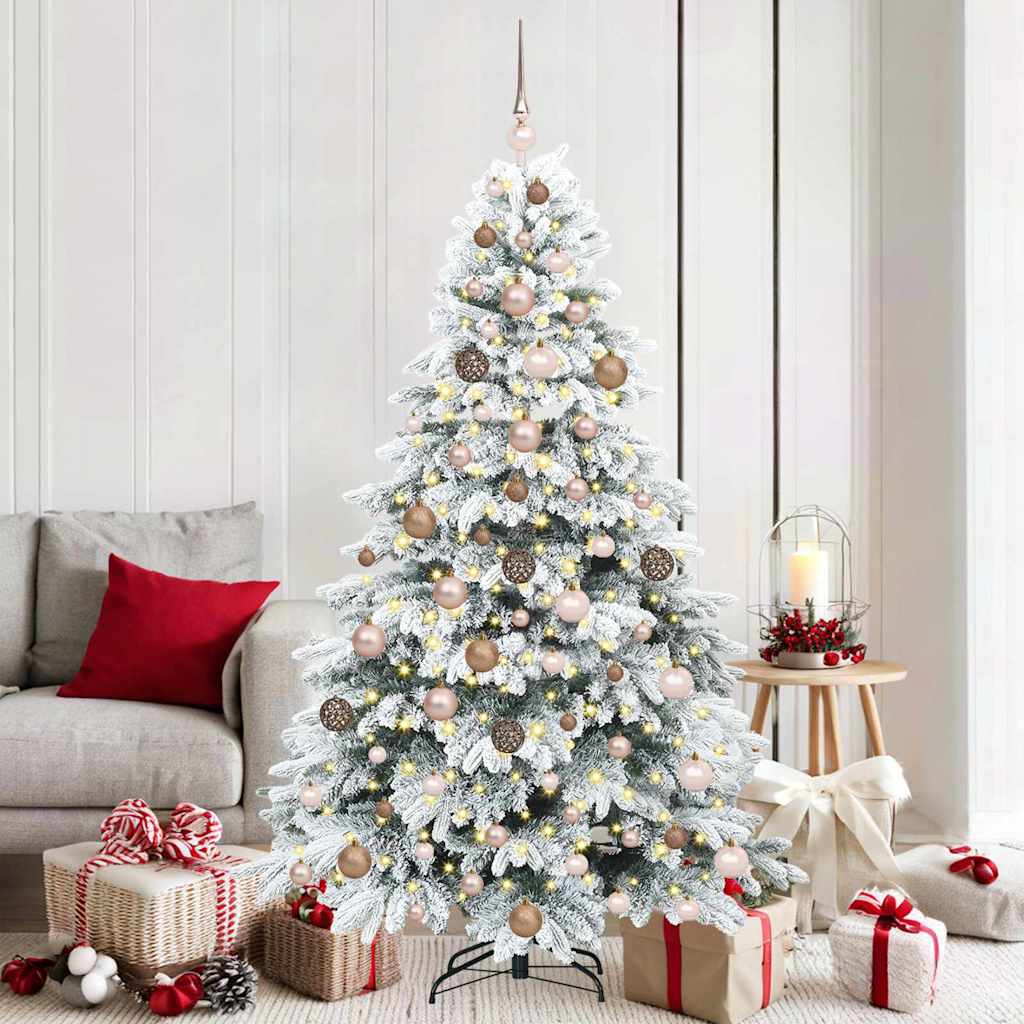 Kunstmatige Inklapbare Kerstboom 180 cm 300 LED's Warmwit is nu te koop bij PeponiXL, paradijselijk wonen!