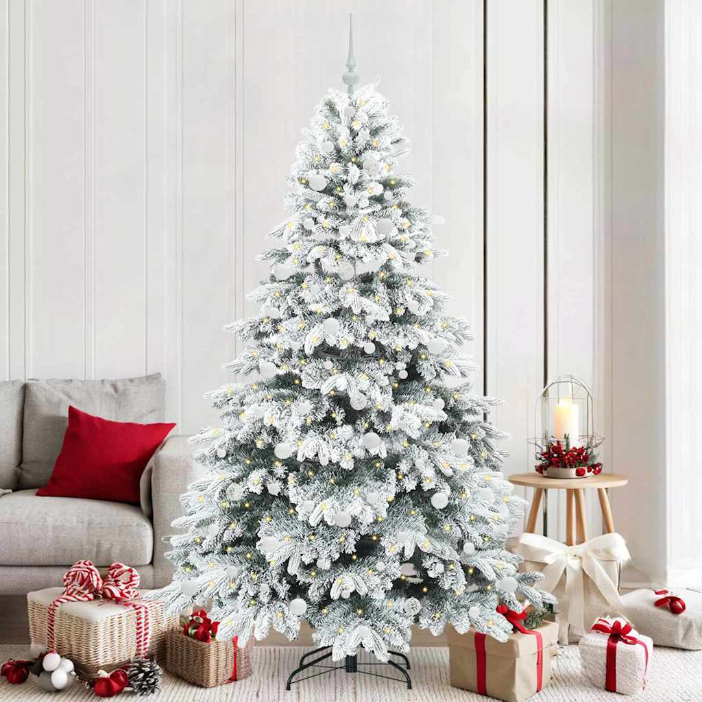 Kunstkerstboom met 300 LED met standaard Wit 210 cm PE en PVC is nu te koop bij PeponiXL, paradijselijk wonen!