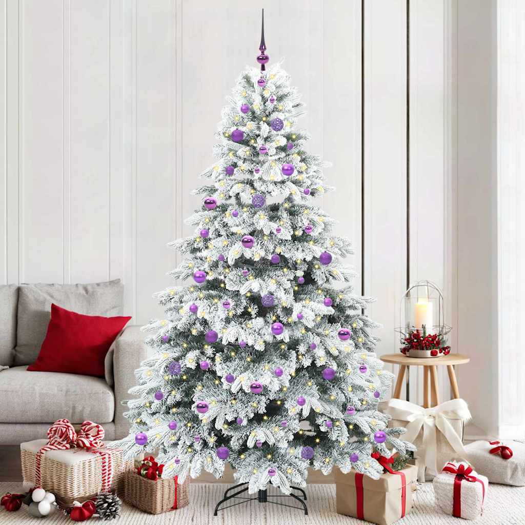 Kunstkerstboom met 300 LED met standaard Wit 210 cm PE en PVC is nu te koop bij PeponiXL, paradijselijk wonen!