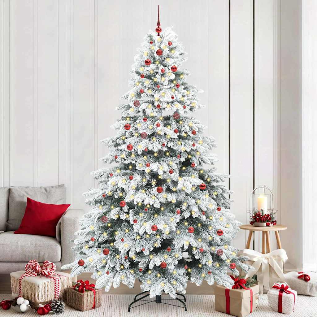 Kunstkerstboom met 300 LED met standaard Wit 240 cm PE en PVC is nu te koop bij PeponiXL, paradijselijk wonen!