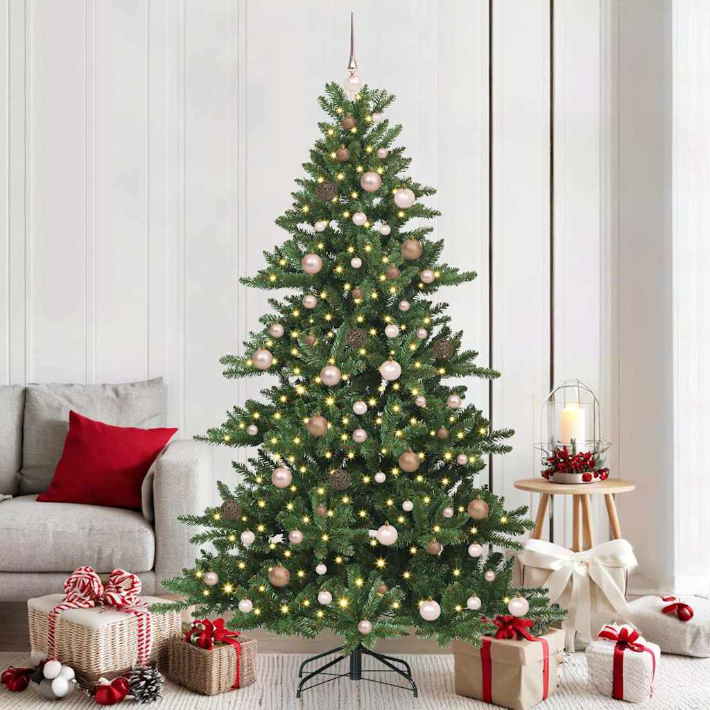 vidaXL Kunstmatige Inklapbare Kerstboom Groen 210 cm PVC
