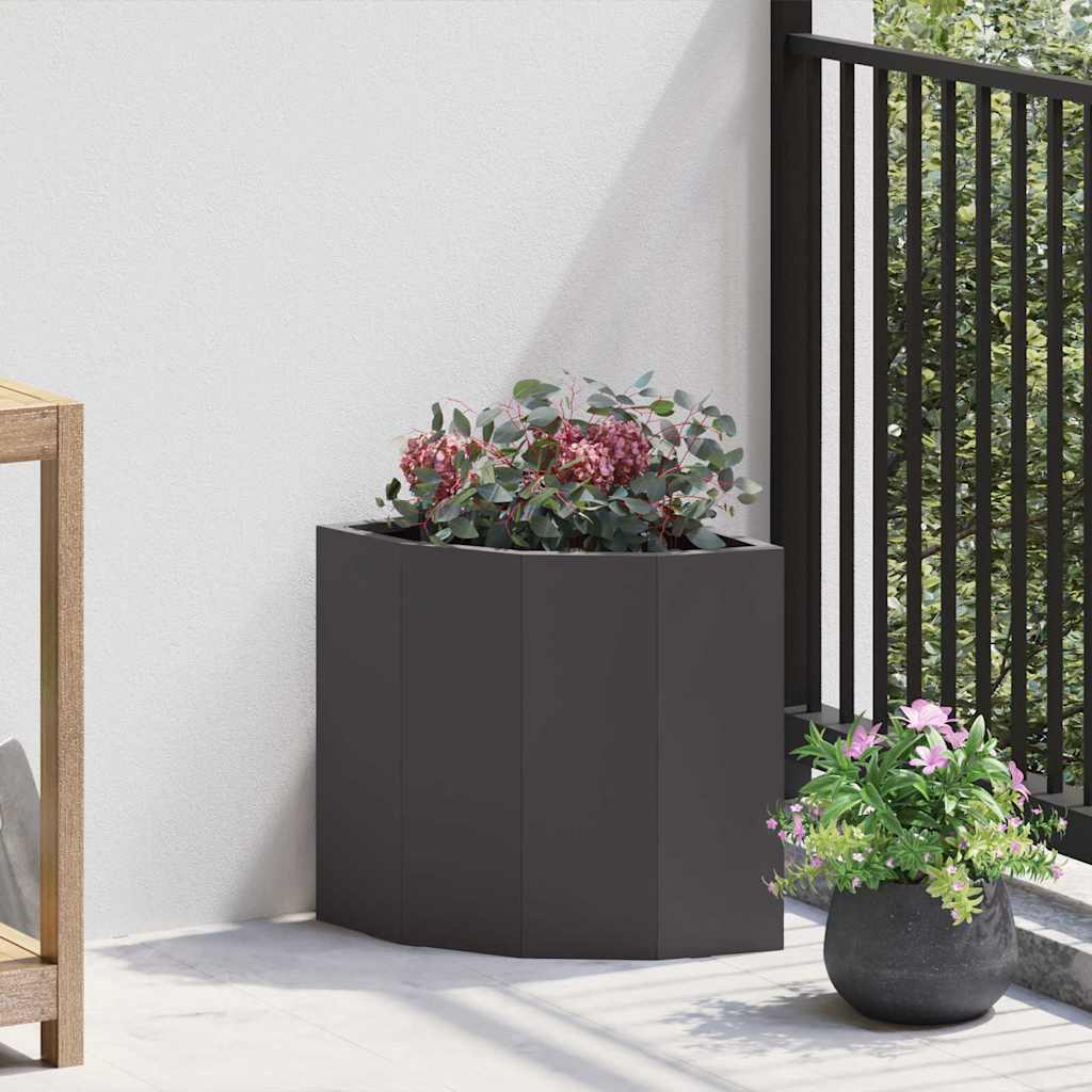 Hoek Plantbak Zwart 30 x 30 x 35 cm Staal is nu te koop bij PeponiXL, paradijselijk wonen!