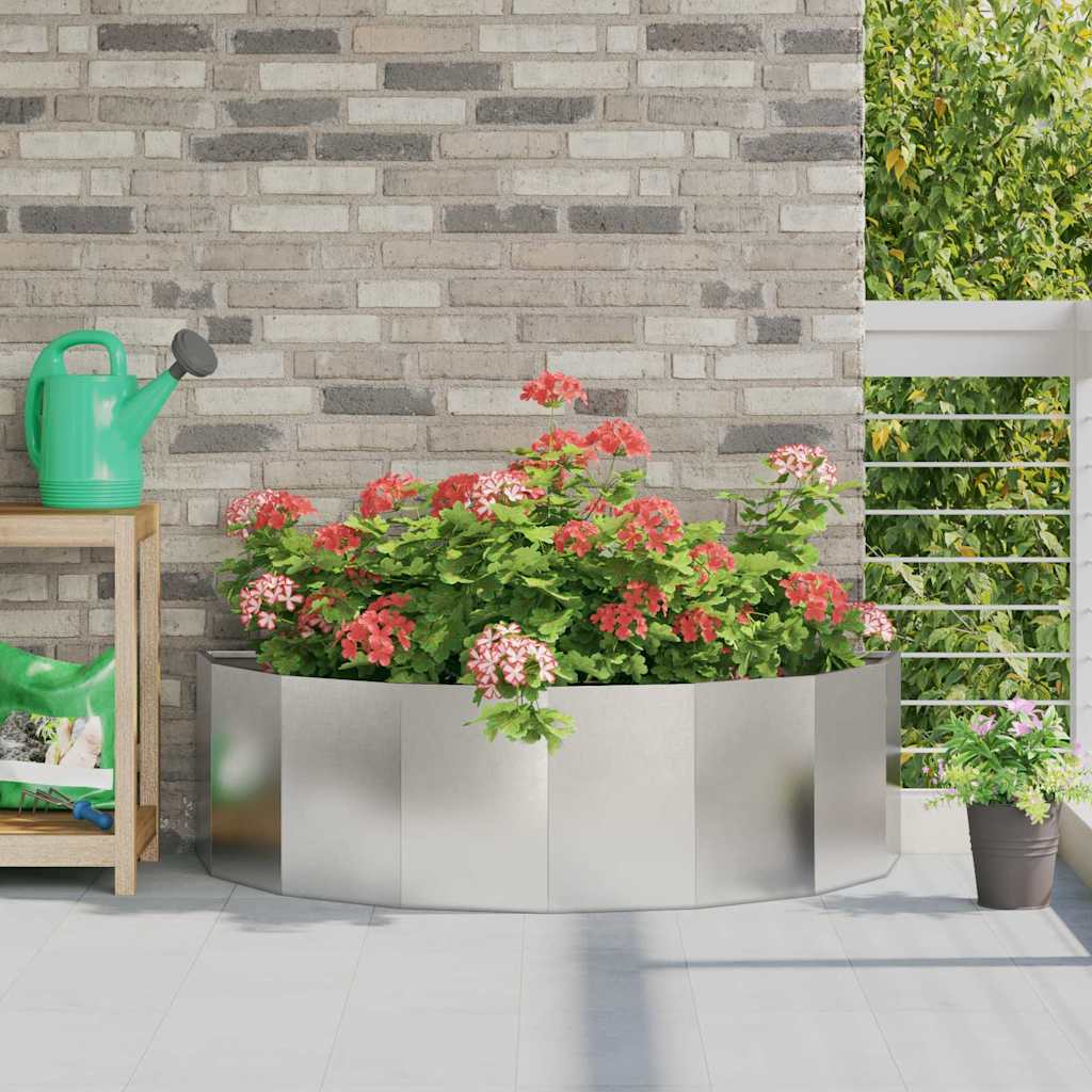 Plantenbak Zilver 120 x 60 x 35 cm Roestvrij staal is nu te koop bij PeponiXL, paradijselijk wonen!