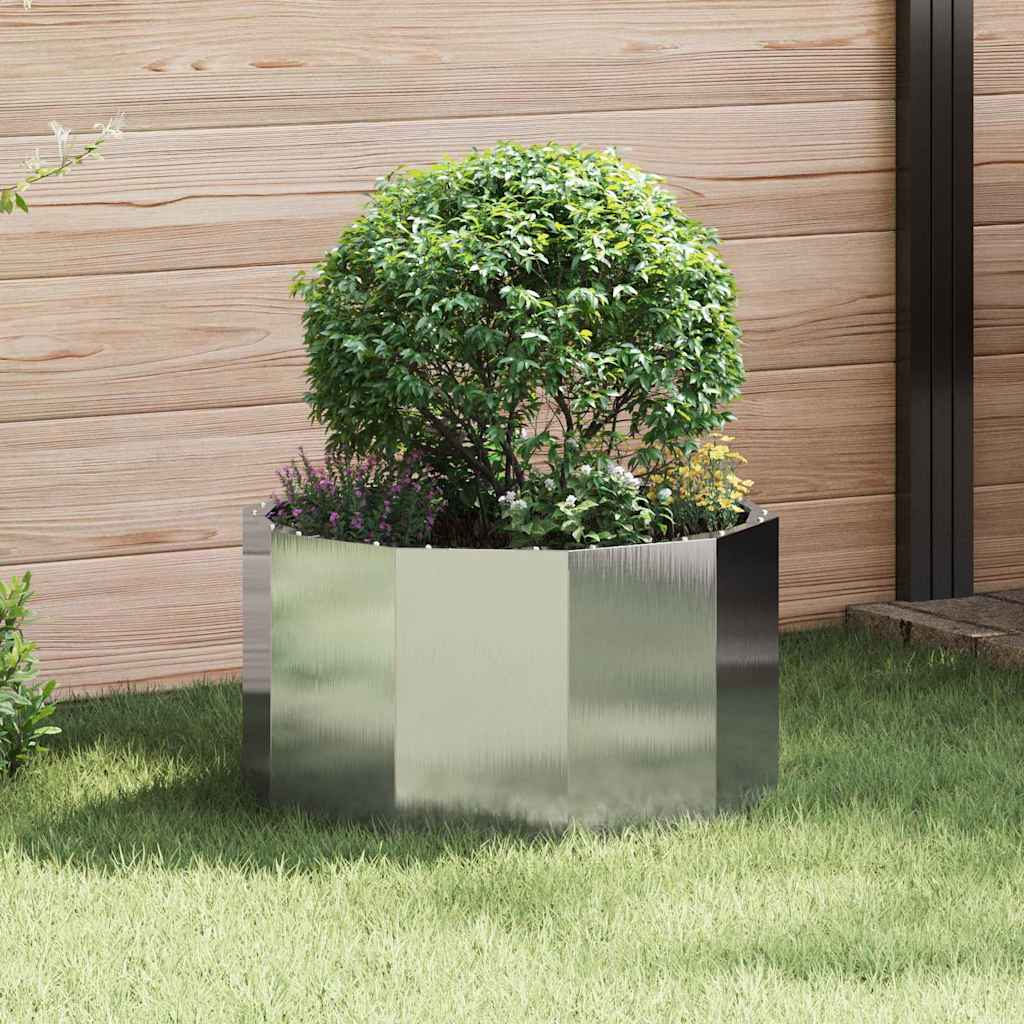 Plantenbak Zilver 60 x 60 x 35 cm Roestvrij staal is nu te koop bij PeponiXL, paradijselijk wonen!
