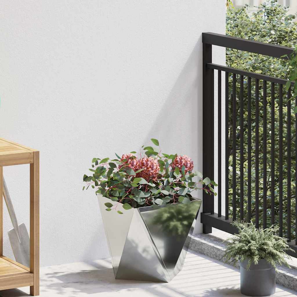 Plantenbak Zilver 30 x 30 x 30 cm Gegalvaniseerd staal is nu te koop bij PeponiXL, paradijselijk wonen!