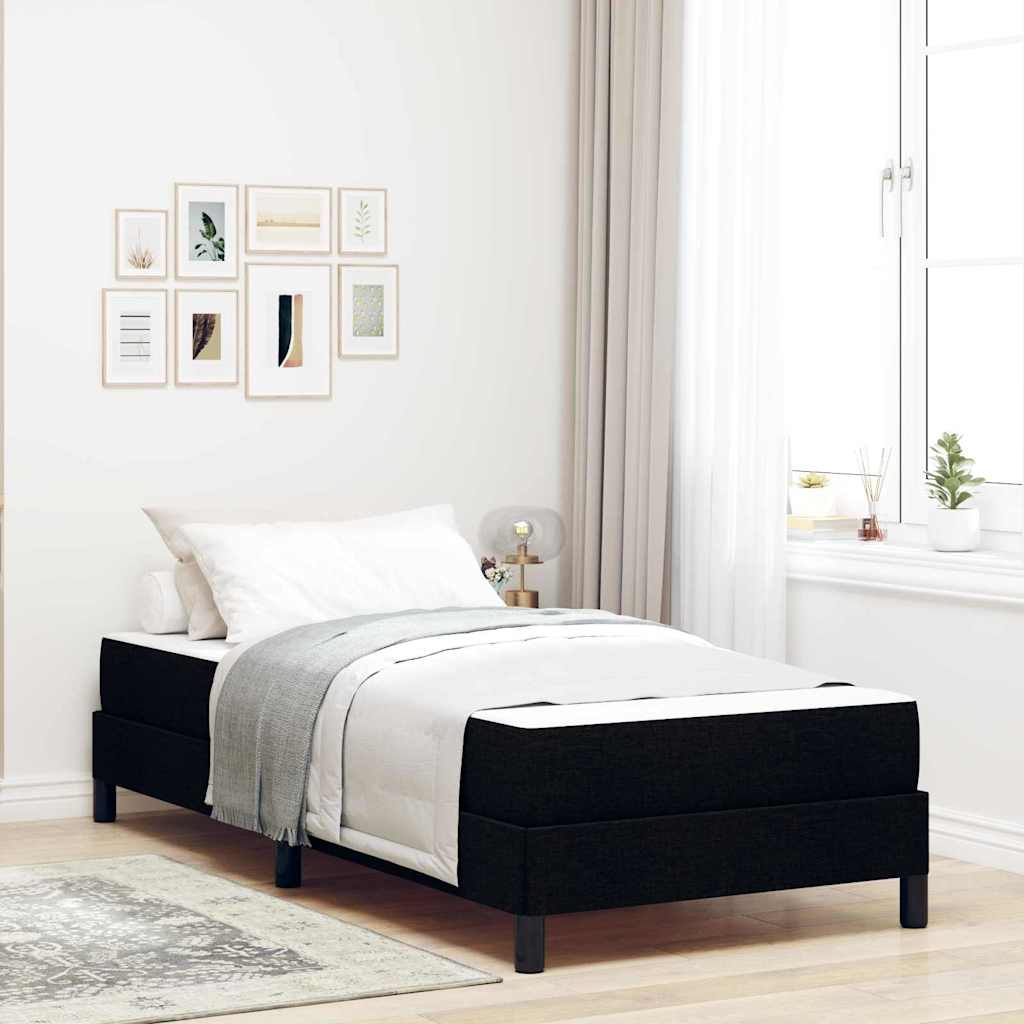 Boxspringbed met matras Zwart 80 x 200 cm Stof is nu te koop bij PeponiXL, paradijselijk wonen!