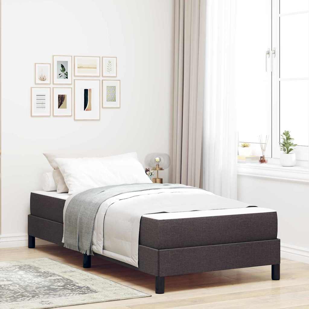 Boxspringbed met matras Donkerbruin 100 x 200 cm Stof is nu te koop bij PeponiXL, paradijselijk wonen!