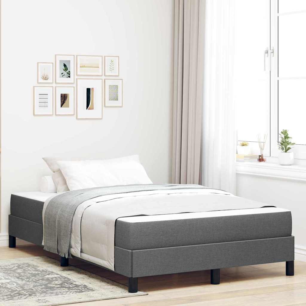 Boxspringbed met matras Donkergrijs 120 x 190 cm Stof is nu te koop bij PeponiXL, paradijselijk wonen!