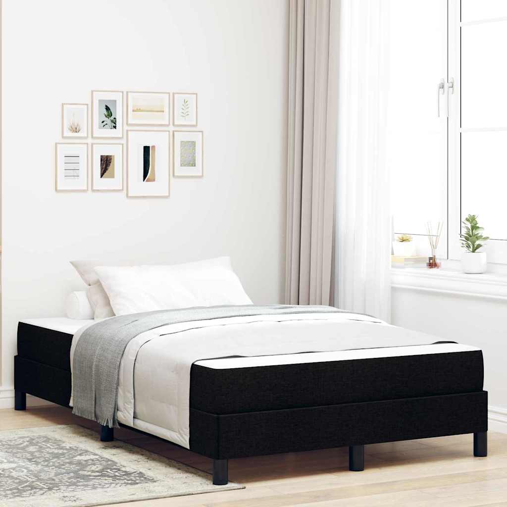 Boxspringbed met matras Zwart 120 x 190 cm Stof is nu te koop bij PeponiXL, paradijselijk wonen!
