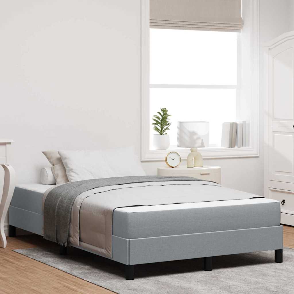 Boxspringbed met matras Lichtgrijs 120 x 200 cm Stof is nu te koop bij PeponiXL, paradijselijk wonen!