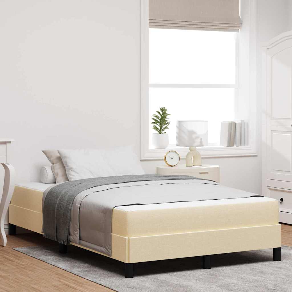 Boxspringbed met matras Crème 120 x 200 cm Stof is nu te koop bij PeponiXL, paradijselijk wonen!