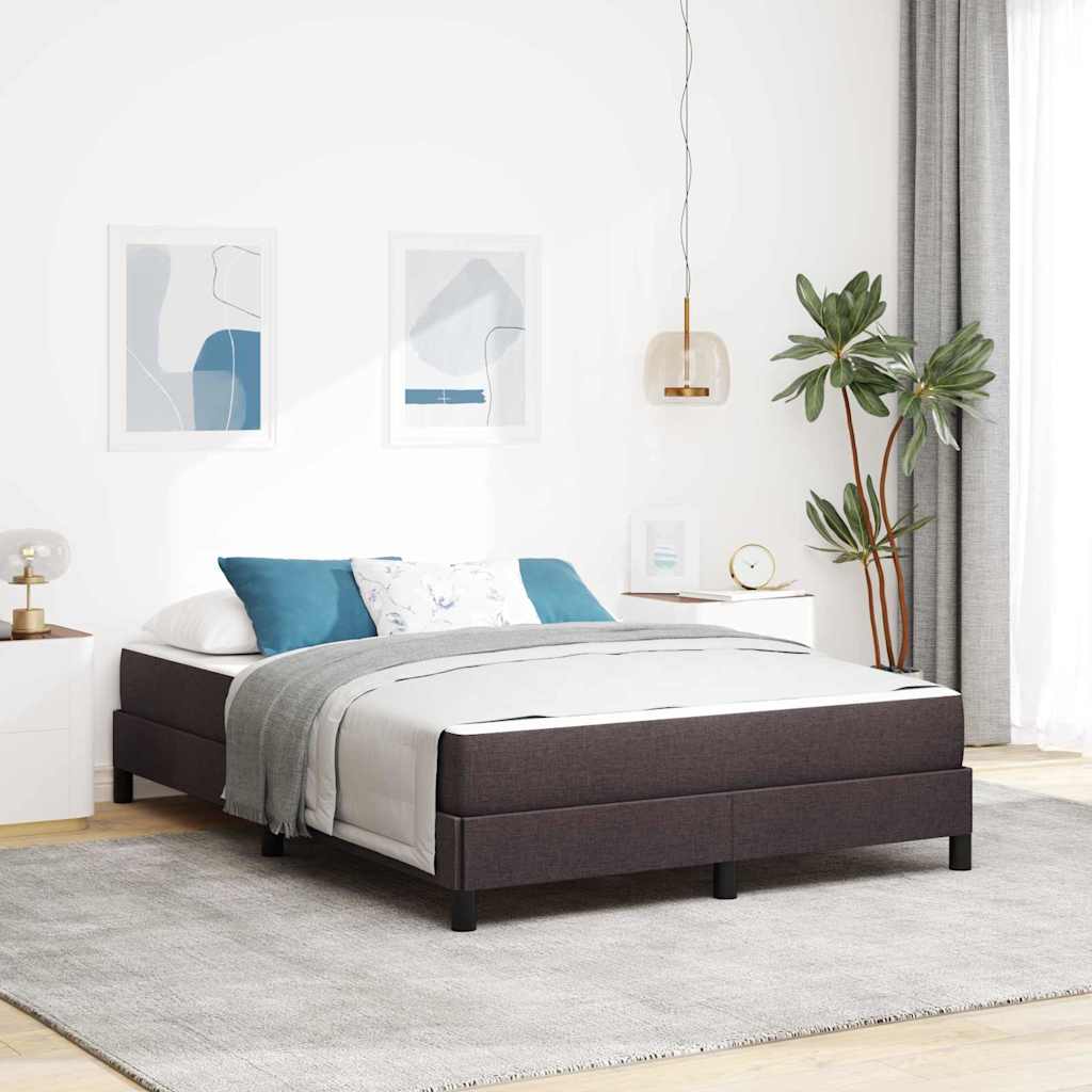 Boxspringbed met matras Donkerbruin 160 x 200 cm Stof is nu te koop bij PeponiXL, paradijselijk wonen!