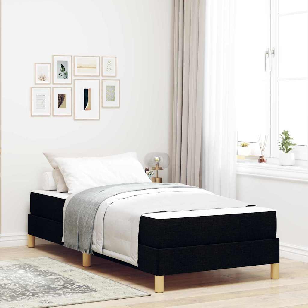Boxspringbed met matras Zwart 80 x 200 cm Stof is nu te koop bij PeponiXL, paradijselijk wonen!