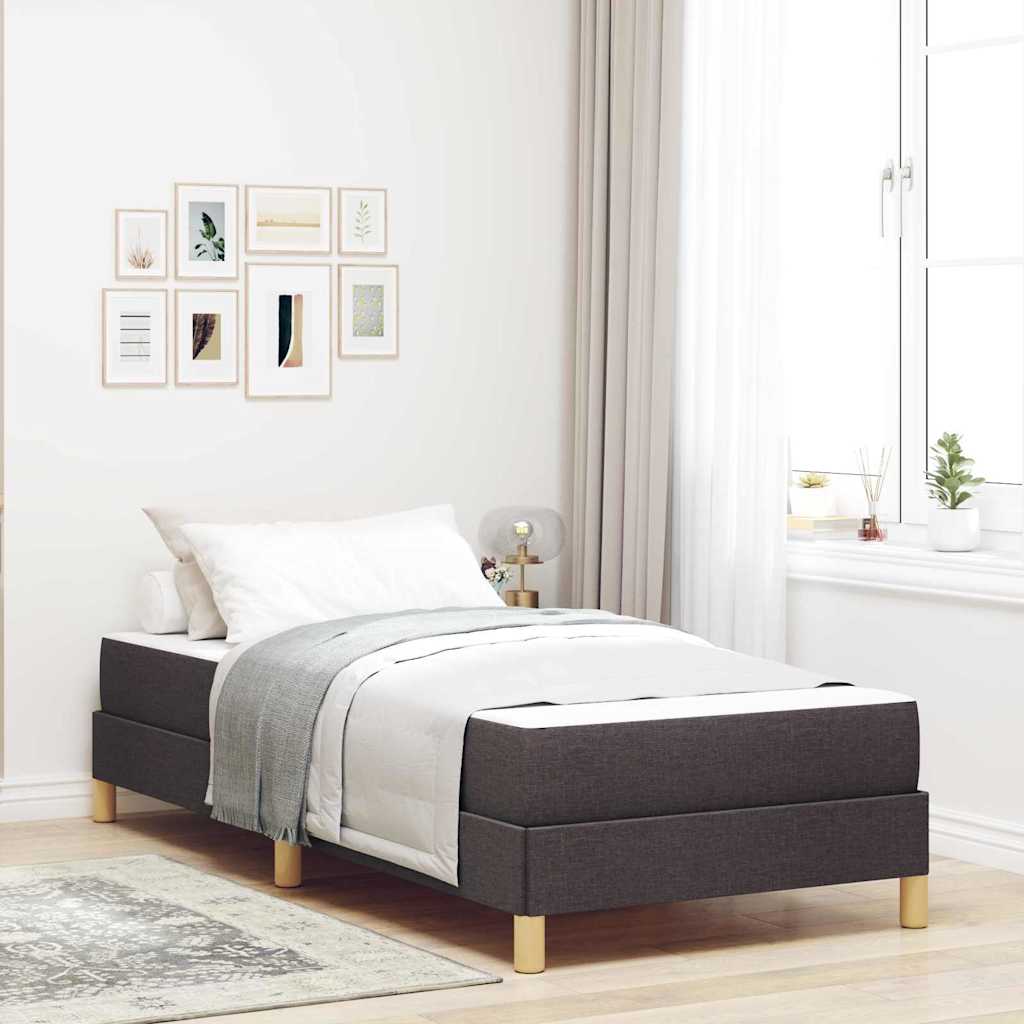 Boxspringbed met matras Donkerbruin 80 x 200 cm Stof is nu te koop bij PeponiXL, paradijselijk wonen!