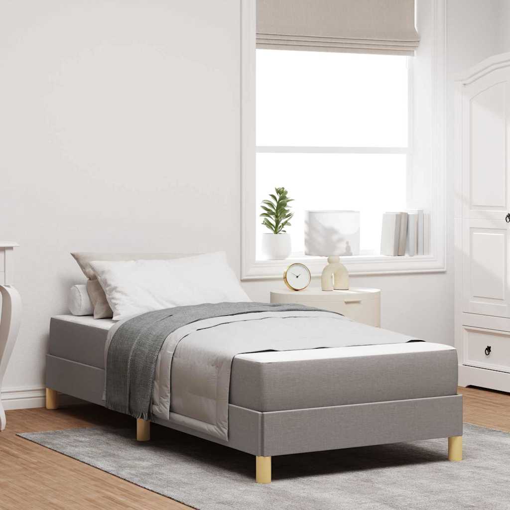 Boxspringbed met matras Taupe 80 x 200 cm Stof is nu te koop bij PeponiXL, paradijselijk wonen!