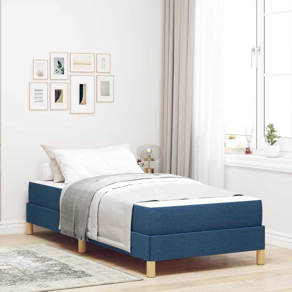 Boxspringbed met matras Blauw 90 x 200 cm Stof is nu te koop bij PeponiXL, paradijselijk wonen!