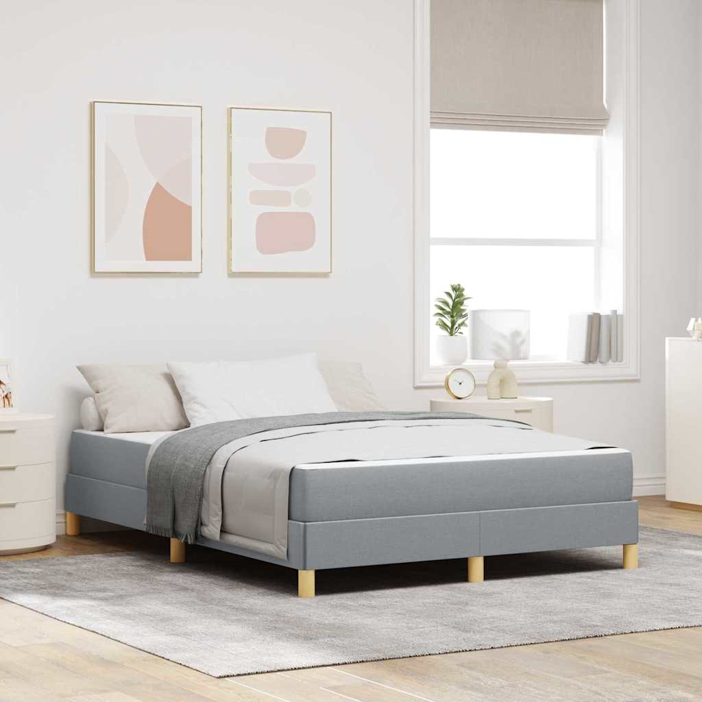 Boxspringbed met matras Lichtgrijs 160 x 200 cm Stof is nu te koop bij PeponiXL, paradijselijk wonen!