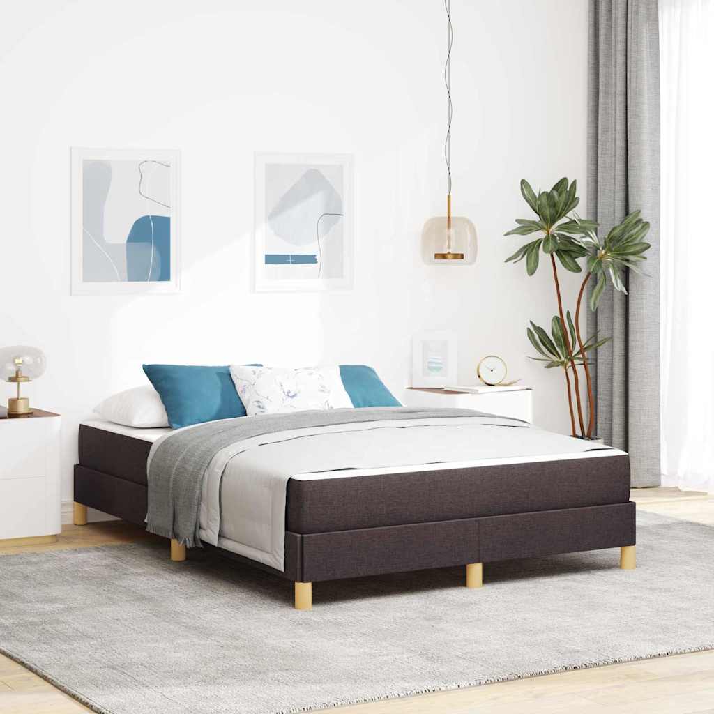 Boxspringbed met matras Donkerbruin 160 x 200 cm Stof is nu te koop bij PeponiXL, paradijselijk wonen!