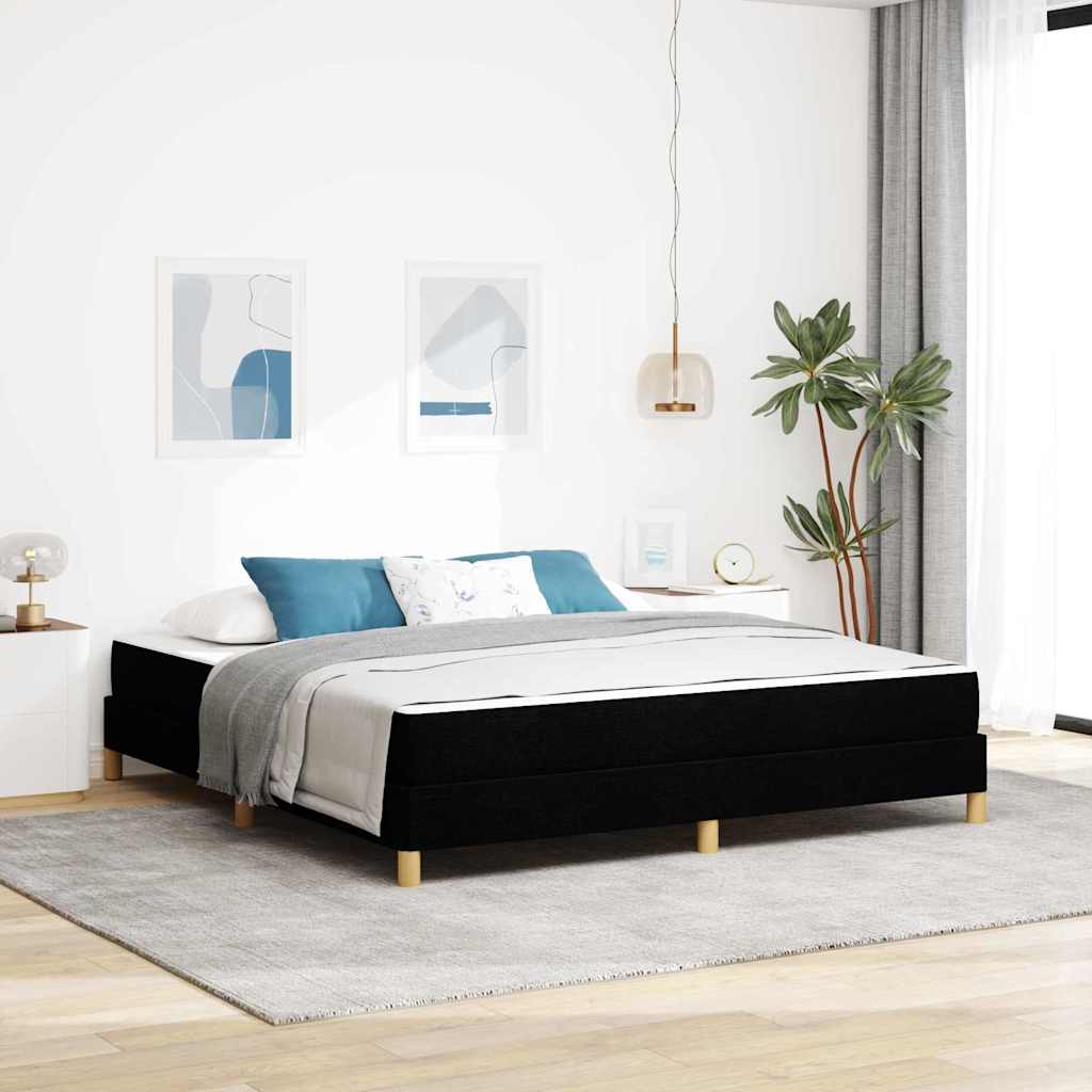 Boxspringbed met matras Zwart 180 x 200 cm Stof is nu te koop bij PeponiXL, paradijselijk wonen!