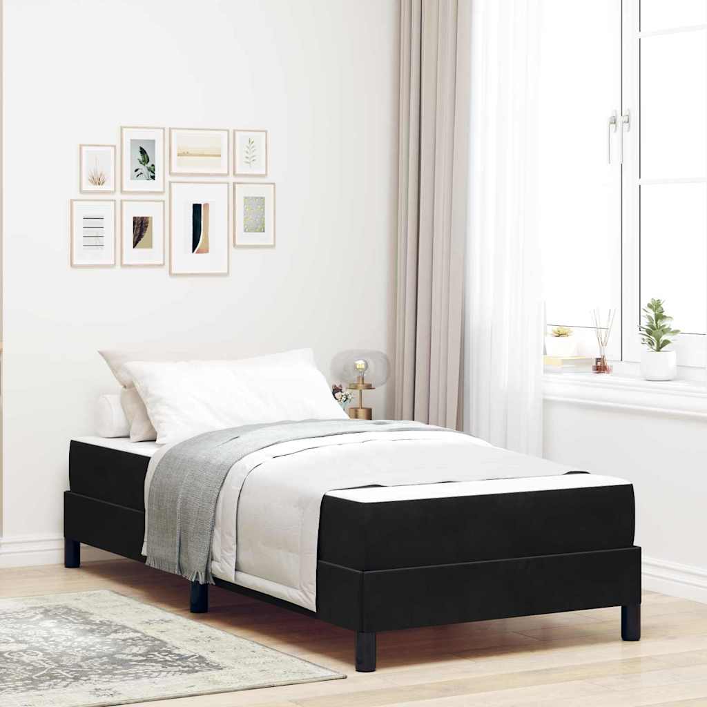 Boxspringbed met matras Zwart 80 x 200 cm Stof is nu te koop bij PeponiXL, paradijselijk wonen!