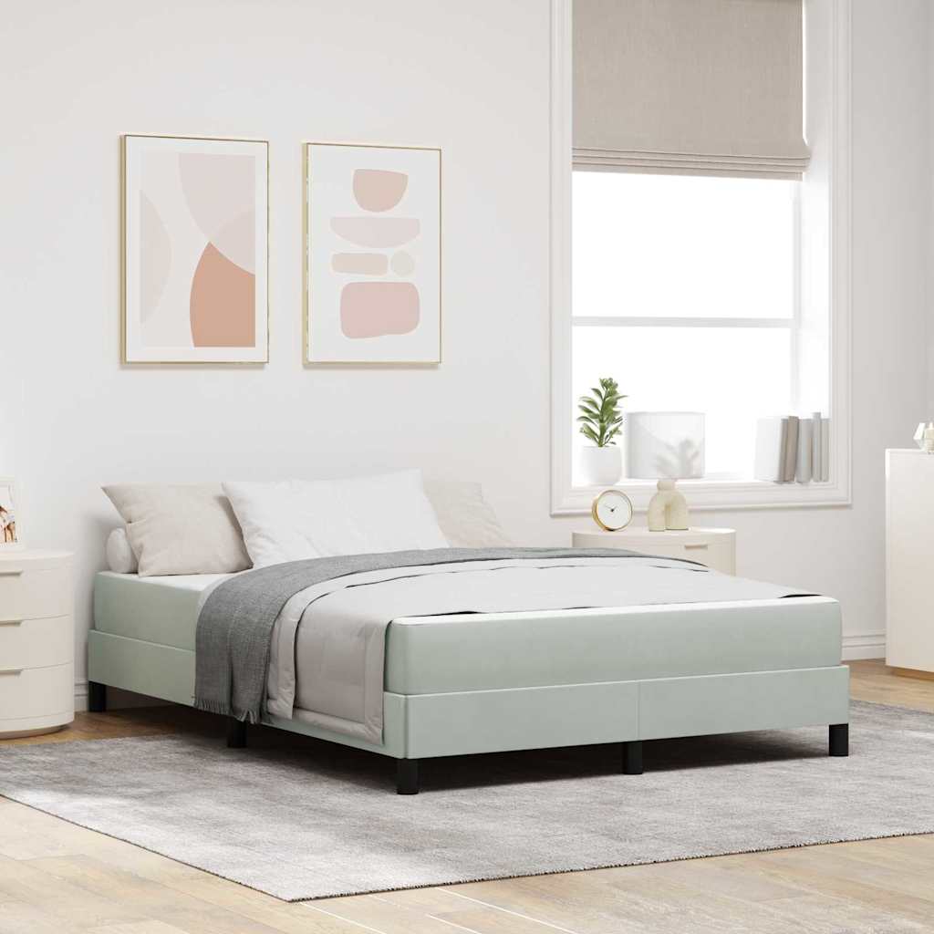 Boxspringbed met matras Lichtgrijs 160 x 200 cm Stof is nu te koop bij PeponiXL, paradijselijk wonen!