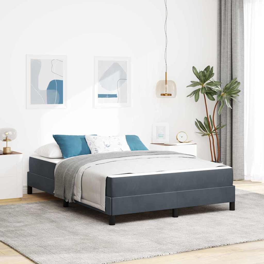 Boxspringbed met matras Donkergrijs 160 x 200 cm Stof is nu te koop bij PeponiXL, paradijselijk wonen!