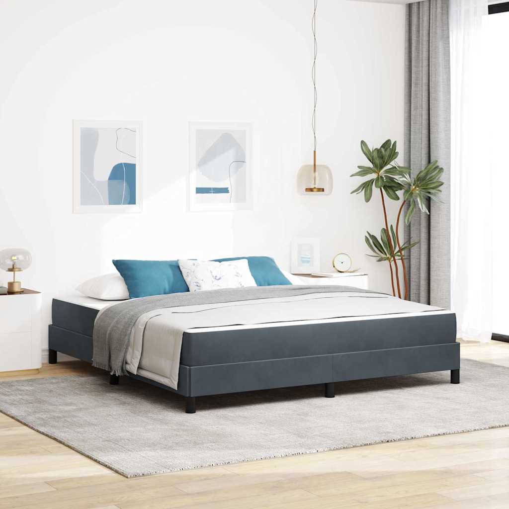 Boxspringbed met matras Donkergrijs 180 x 200 cm Stof is nu te koop bij PeponiXL, paradijselijk wonen!