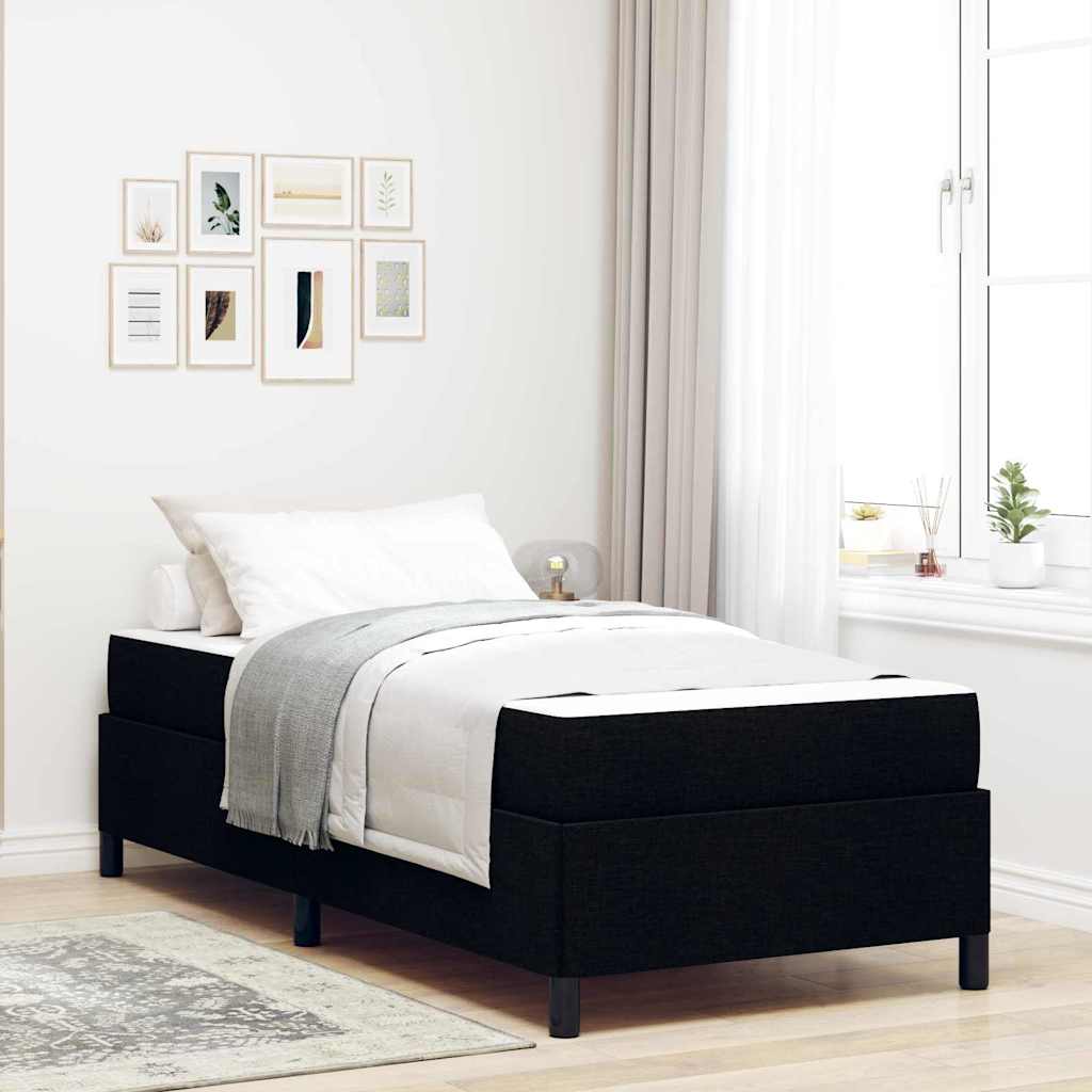Boxspringbed Zwart 80 x 200 cm Stof is nu te koop bij PeponiXL, paradijselijk wonen!