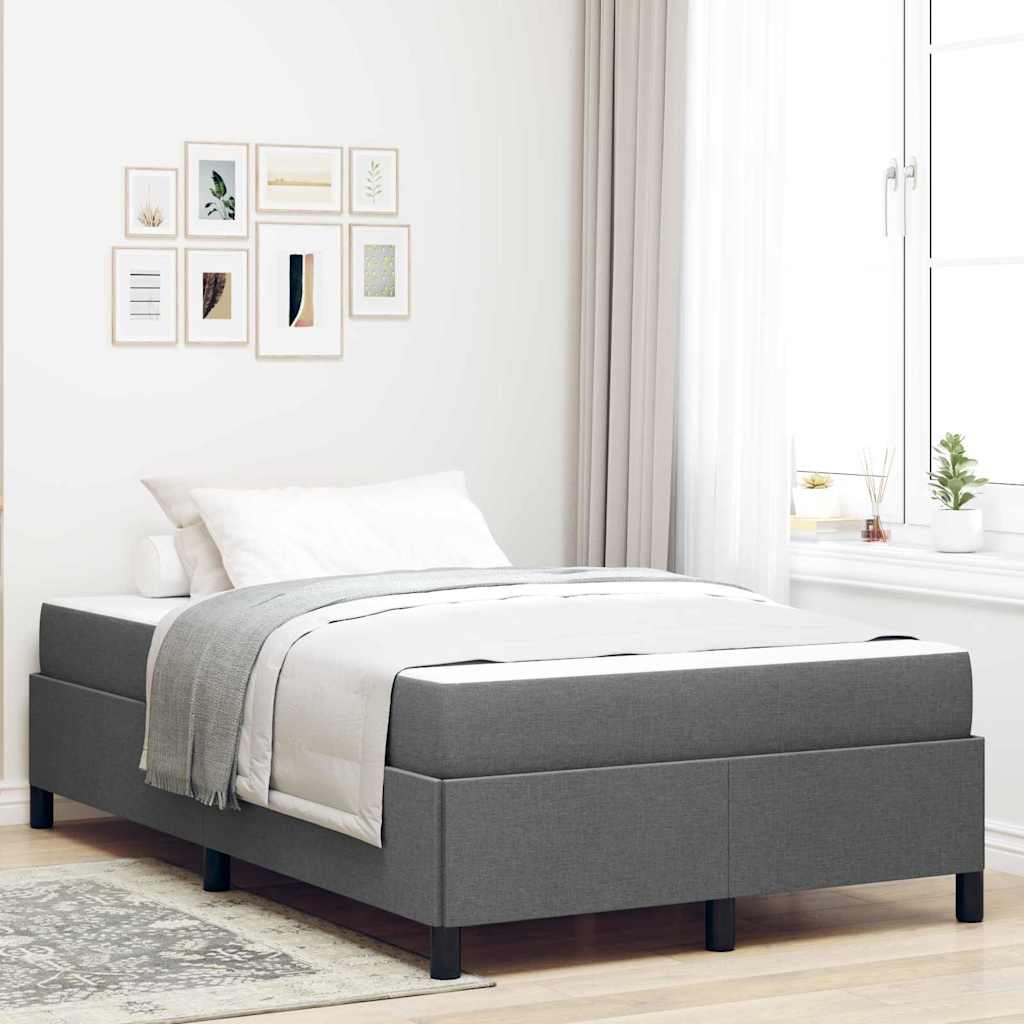 Boxspringbed Donkergrijs 120 x 190 cm Stof is nu te koop bij PeponiXL, paradijselijk wonen!