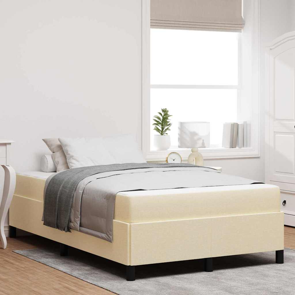 Boxspringbed Crème 120 x 190 cm Stof is nu te koop bij PeponiXL, paradijselijk wonen!