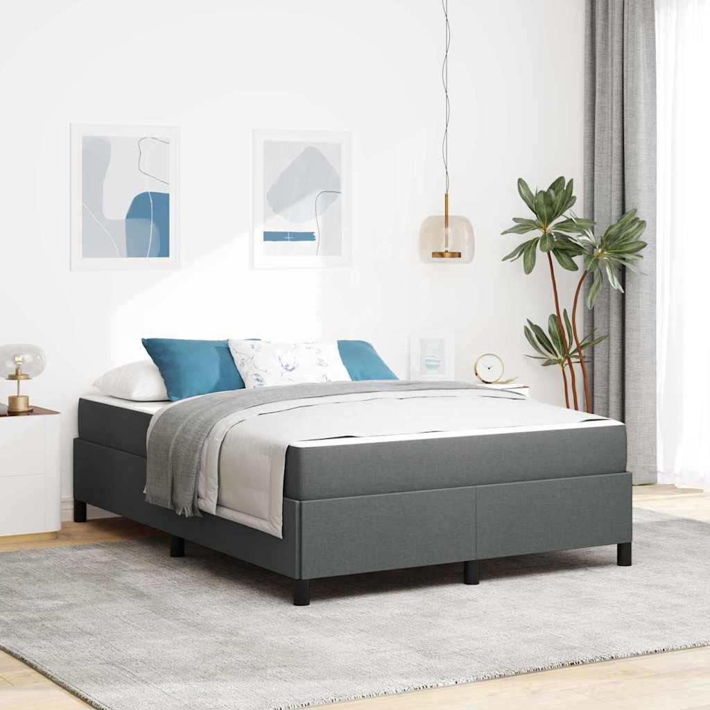 Boxspringbed Donkergrijs 160 x 200 cm Stof is nu te koop bij PeponiXL, paradijselijk wonen!