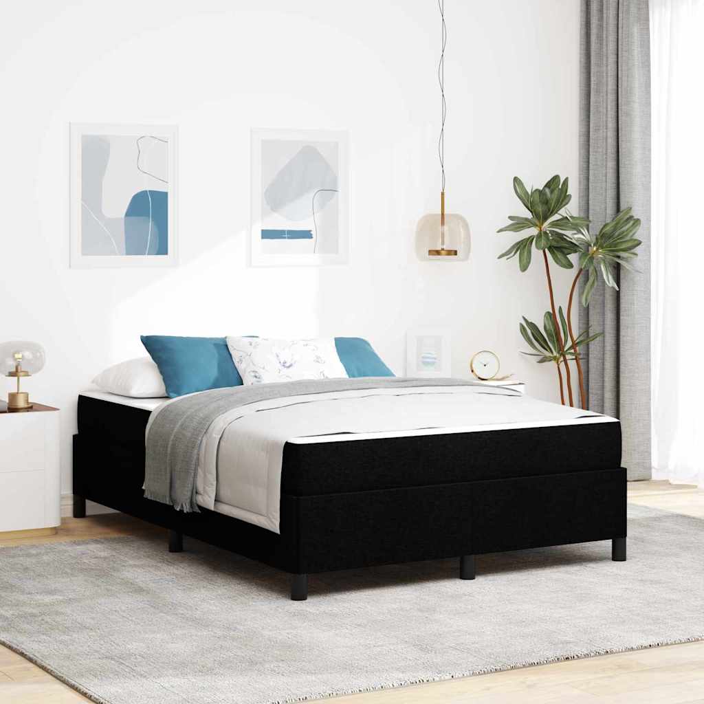 Boxspringbed Zwart 160 x 200 cm Stof is nu te koop bij PeponiXL, paradijselijk wonen!