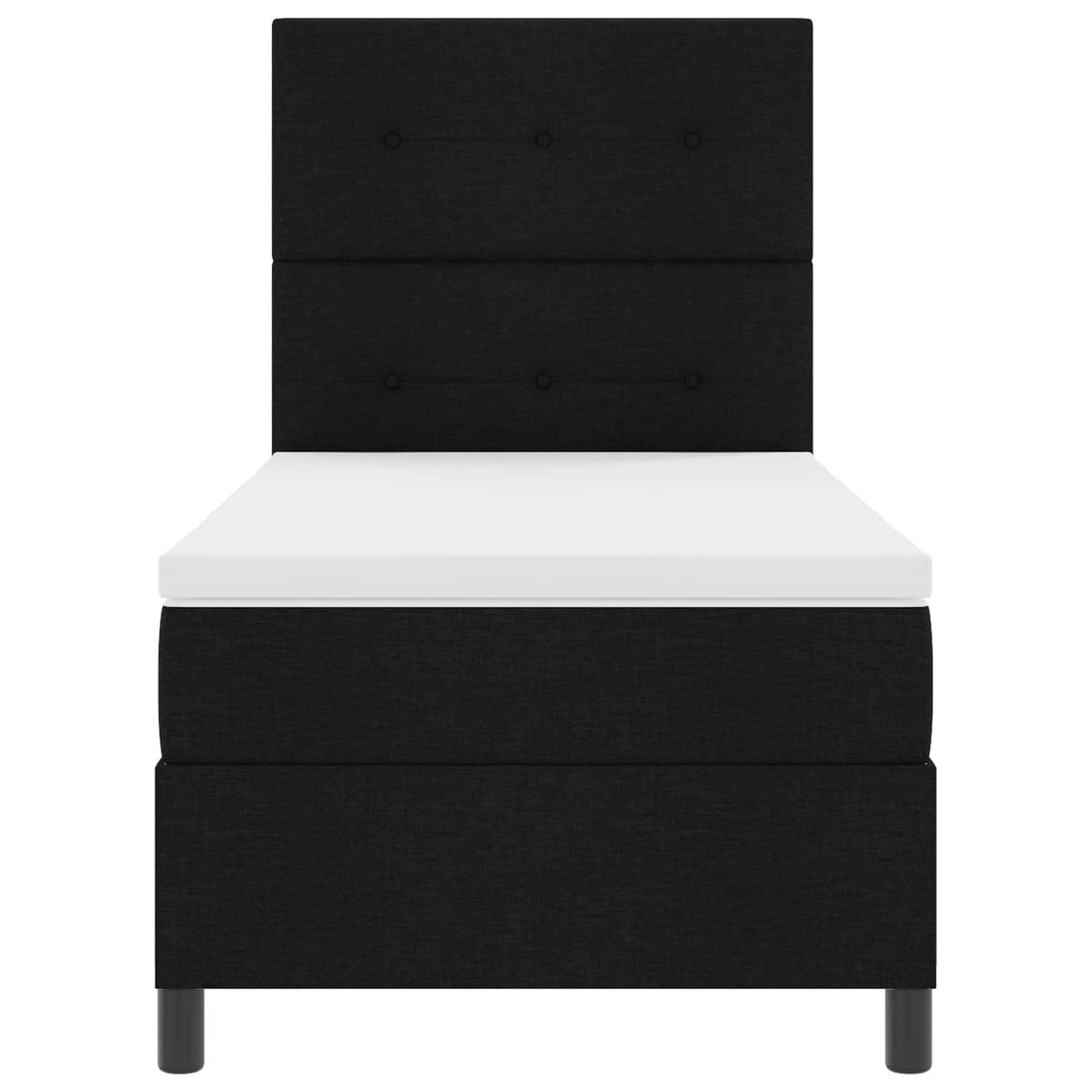Boxspring bed met matras met LED Zwart 90 x 190 cm Stof is nu te koop bij PeponiXL, paradijselijk wonen!