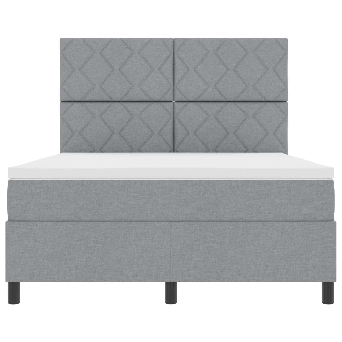 Boxspring bed met matras met LED Lichtgrijs 160 x 200 cm Stof is nu te koop bij PeponiXL, paradijselijk wonen!