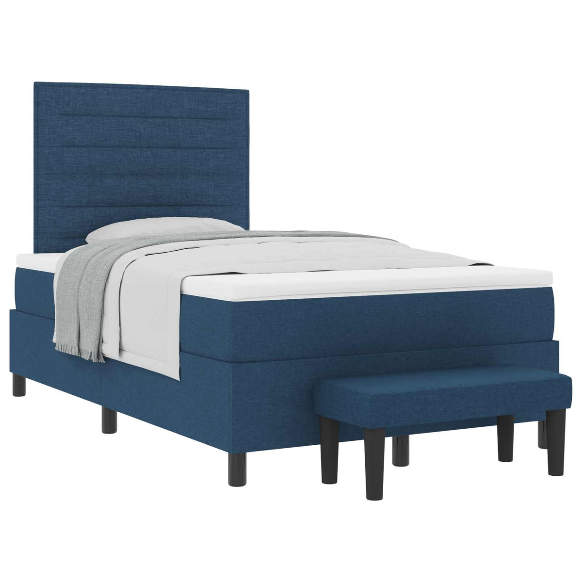 Boxspringbed met hoofdeinde Blauw 120 x 190 cm Stof is nu te koop bij PeponiXL, paradijselijk wonen!