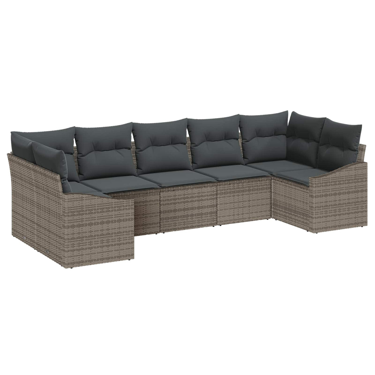 Tuinbankenset met opslag 7 pcs Grijs poly rattan is nu te koop bij PeponiXL, paradijselijk wonen!