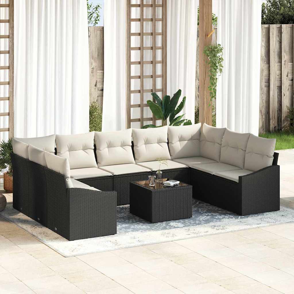 Tuinbankenset met opslag Bruin en Crème poly rattan is nu te koop bij PeponiXL, paradijselijk wonen!