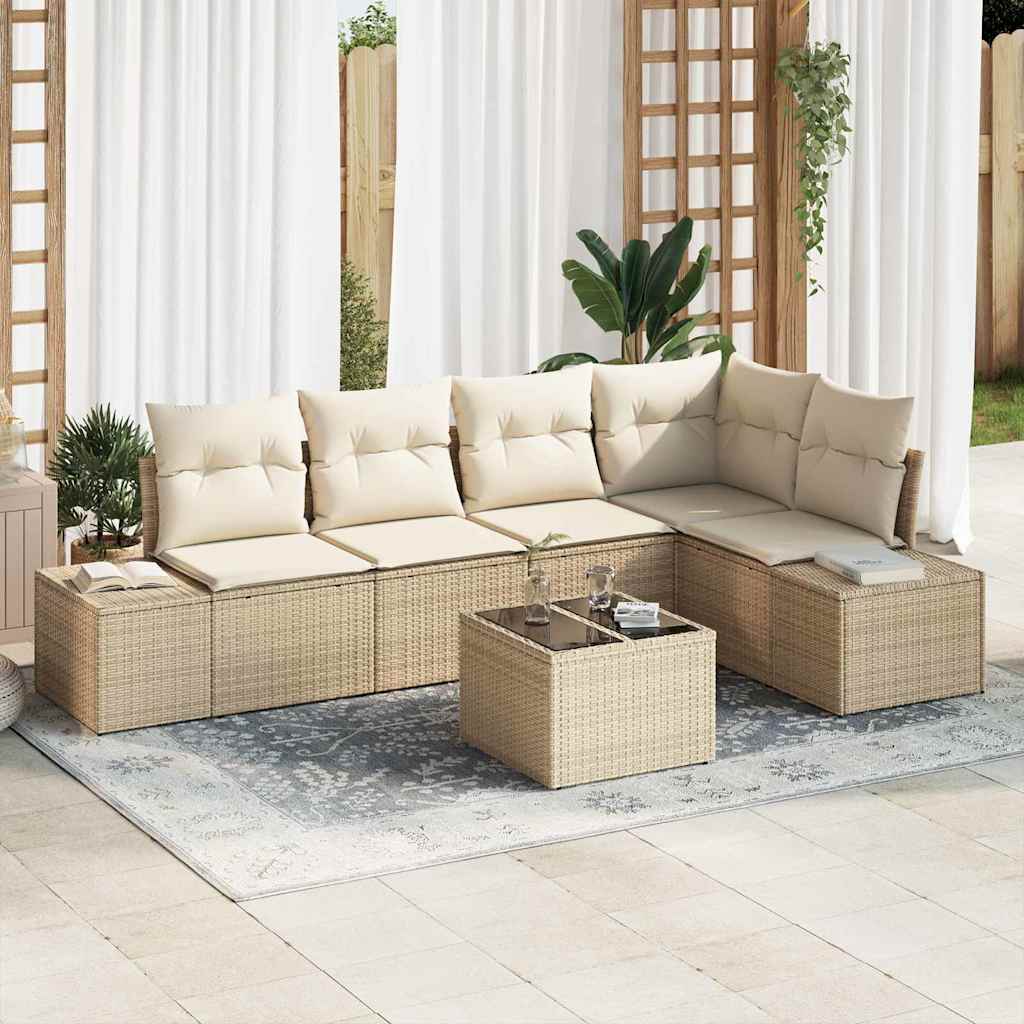 Tuinbankenset met opslag Beige en Crème poly rattan is nu te koop bij PeponiXL, paradijselijk wonen!