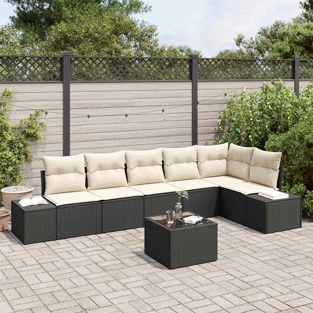 Tuinbankenset met opslag Bruin en Crème poly rattan is nu te koop bij PeponiXL, paradijselijk wonen!