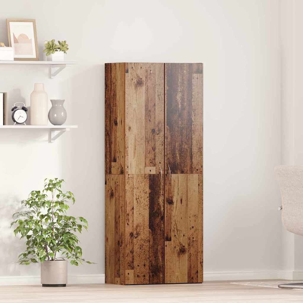 Kantoorkast Oudhout 60 x 32 x 152,5 cm Bewerkt hout is nu te koop bij PeponiXL, paradijselijk wonen!