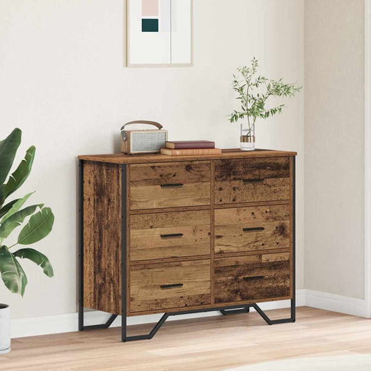 Ladekast met lade met opslag 2 pcs Oudhout 91 x 35,5 x 74,5 cm is nu te koop bij PeponiXL, paradijselijk wonen!