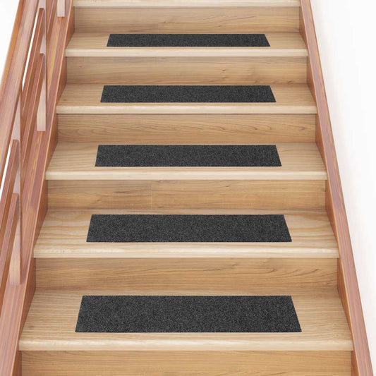 Trapmatten Zelfklevend 30 stuks 76x20 cm Antraciet Rechthoekig is nu te koop bij PeponiXL, paradijselijk wonen!