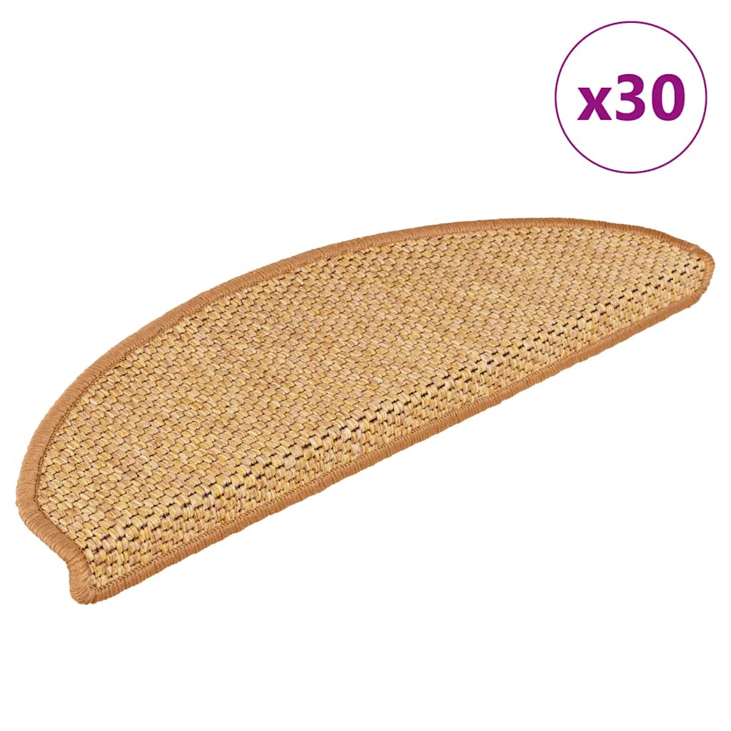 Trapmatten zelfklevend Sisal-Look 30 st 65x21x4 cm Sisal is nu te koop bij PeponiXL, paradijselijk wonen!